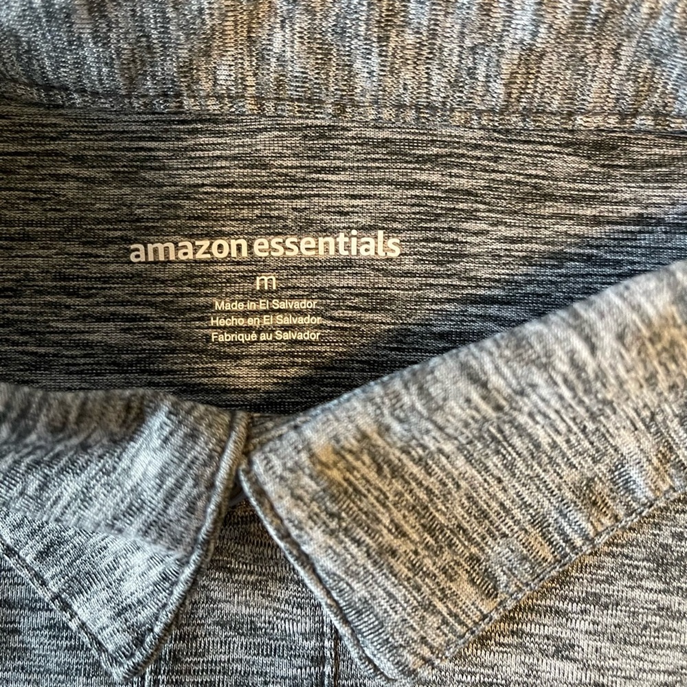 Amazon Essentials Men's Heathered Gray Polo Shirt - Picture 3 of 4
